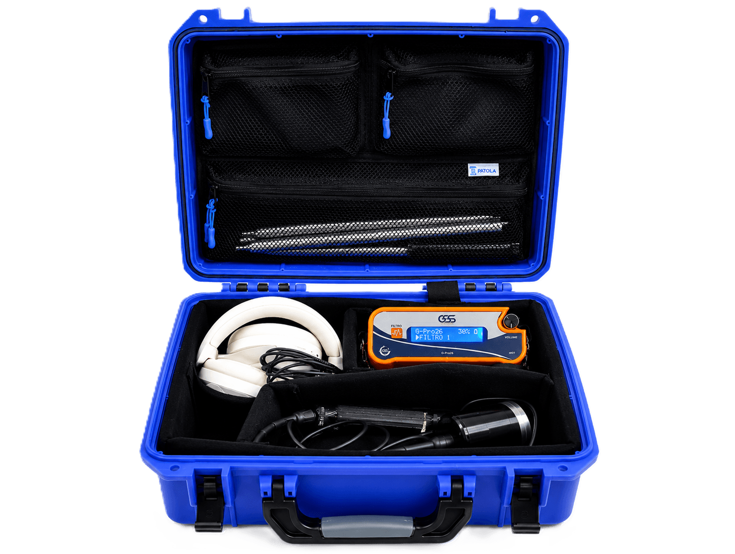 GSS G-PRO maleta aberta